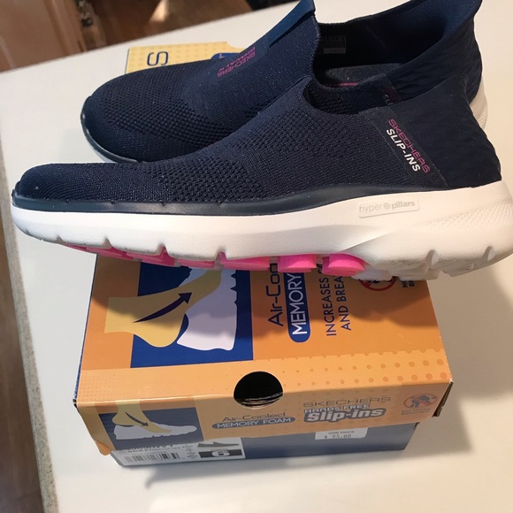 Navy blue Slip-in Skechers - Picture 2 of 7